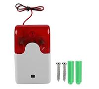 Alarma estroboscópica luz roja 12V con Cable Sirena estroboscópica Alarma de Sonido estroboscópico luz roja Sonido Sirena de Alarma de Seguridad para el hogar