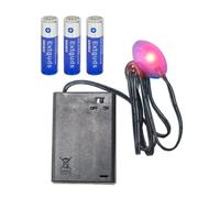 Alarma falsa para coche, pilas incluidas, sistema de seguridad de imitación de luz LED, lámpara intermitente de advertencia antirrobo, (con sensor del atardecer al amanecer) 1 paquete, rojo