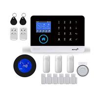 Alarma for el hogar inalámbrica 4G de alarma de seguridad for el hogar for la aplicación Tuya con Sensor de movimiento for mascotas Detector de humo alarma de Gas Para Villas y Almacenes(L)
