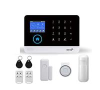 Alarma for el hogar inalámbrica 4G de alarma de seguridad for el hogar for la aplicación Tuya con Sensor de movimiento for mascotas Detector de humo Gas Para Villas y Almacenes(A)