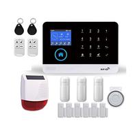 Alarma for el hogar inalámbrica 4G de alarma de seguridad for el hogar for la aplicación Tuya con Sensor de movimiento for mascotas Detector de humo alarma de Gas Para Villas y Almacenes(N)