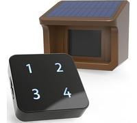 Alarma for la entrada inalámbrica Solar de 800 metros, Sensor y Detector movimiento resistente a intemperie for exteriores, alerta seguridad DIY Para uso doméstico(KIT1)