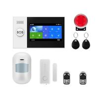 Alarma Hogar Inteligente, Alarma inteligente de 433mhz, alarma antirrobo con Sensor detección movimiento, en casa, GSM, seguridad for el hogar(W4B11)