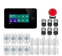 Alarma Hogar Inteligente, de alarma seguridad for el hogar GSM con Sensor móvil inalámbrico, Detector antirrobo for aplicación Tuya, casa for jardín(W8B1)