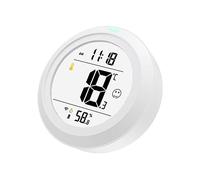 Alarma Hogar Inteligente, Detector Inteligente De Temperatura Y Humedad, Aplicación Remota, Monitoreo, Reloj Cómodo, Alarma Luz, Sensor(Bianco)