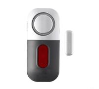 Alarma inalámbrica con sensor de puerta para puertas y puertas, sistema de alarma de seguridad para el hogar de 125 dB con detección inalámbrica de ladrones, funciona con pilas, gris plateado