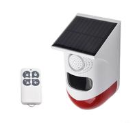 Alarma inalámbrica de entrada con energía solar, 120 dB, detector de movimiento al aire libre con control remoto, IP67, impermeable, para seguridad del hogar, jardín, camino, patio, protección