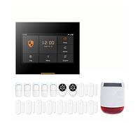 Alarma Inteligente, de alarma inalámbrico elegante la seguridad del hogar G/M Tuya con sirena solar al aire libre compatible(Ost-Customize Set)