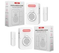 Alarma para Puerta De Frigorífico | Sensor De Puerta Entreabierta con Avisos De Voz Personalizables - Sensor De Ventana, Alerta Vocal, Recordatorio De Cierre para Hogar, Garaje Y Sótano