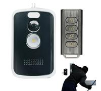 Alarma perimetral de camping - disuade a los intrusos nocturnos de animales merodeadores, control remoto, señalización activada inalámbrica, salida de de volumen de 125 decibelios + base de