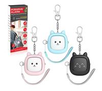 Alarma personal con sonido seguro, 130 dB de alta sirena de emergencia de emergencia con luz LED, sirena de seguridad personal para mujeres, hombres, niños, ancianos