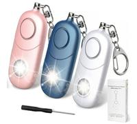 Alarma Personal para Llavero de Mujeres: Qoosea Sirena de Llavero de Emergencia de 135dB con Luz Estroboscópica Sirena Fuerte para Mujeres, Niños, Estudiantes, Personas Mayores, Autodefensa de