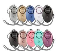 Alarma Personal para Mujeres, 10 Paquetes de 140 dB de Emergencia de autodefensa de Seguridad Llavero con luz LED para Mujeres, niños y Ancianos (Colorido)