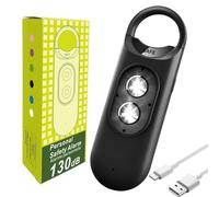Alarma personal - Sirena de autodefensa de 3,8 x 1,2 pulgadas, luz estroboscópica de alarma | Autodefensa - Llavero de protección, sonido 130 DB con luz estroboscópica de seguridad personal estudio