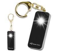 Alarma personal ultrafina recargable ultraligera (22.7 g) llavero sin volumen SOS sirena seguridad para mujeres. Alerta de emergencia impermeable de senderismo de 135 db, linterna 2 en 1 y luz