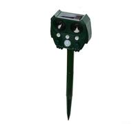 Alarma solar de animales al aire libre IPX4 detector de movimiento impermeable sensibilidad ajustable USB carga solar humana disuasorio de sonido para jardín patio granja verde 145x130x100mm