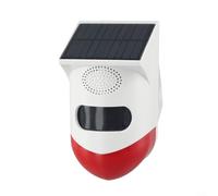 Alarma solar infrarroja para exteriores, 1 paquete de sensor de movimiento PIR con sirena estroboscópica, sonido fuerte de 120 dB para repelente de jabalí, protección IP67, protección impermeable IP67