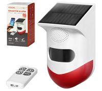 Alarma Solar PIR Wi-Fi TUYA s/ Fios c/ Sirene y Comando - VIRONE