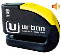 URBAN UR10 Candado Moto Homologado | Antirrobo Disco sin/con Alarma Hi-Tech Más Eficaz, 120dB, LED, Warning Inteligente, Sensibilidad A+ | Cepo Moto Pinza Freno, Doble Cierre 10mm, Acero Endurecido