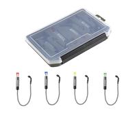 Alarmas de para cañas de Pescar, 4 Veces Ligeras de Agua Dulce, Juego de tensores de Cadena sensibles Multiusos para Criaturas de Estanque