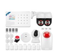 Alarmas de seguridad for la alarma elegante del sensor de movimiento de la cortina de Tuya del de alarma de la casa W184 4G(KIT 1)