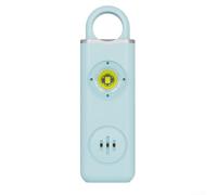 Alarmas de seguridad personal de 130 dB, alarma de seguridad ligera USB con luz intermitente SOS, llavero de antorcha de sonido fuerte, sirenas para mujeres, ancianos, senderismo (azul)