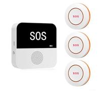 Alarmas personales inteligentes recargables con WiFi, para cuidadores de ancianos Tuya, buscapersonas inalámbricas, sensor de botón SOS, alarma de pánico (host y 3 SOS)