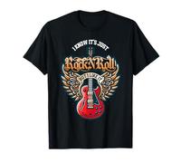 Alas con música Guitarra Obra de arte Sé que es rock and roll Camiseta