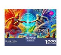 Alas de ángel, 1000 Piezas, Regalo Divertido: Dos Figuras Alcanzan un Pozo Brillante para Adultos y niños, Actividad para el hogar, Regalo de 38 x 26 cm (1000 Piezas)