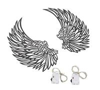 Alas De ángel Arte De Pared De Metal DIY con Luces LED para Colgar En Interiores Y Exteriores Decoración De Alas De ángel De Metal para El Hogar, Dormitorio, Sala De Estar, Jardín, Pared De Oficina
