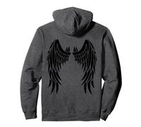 Alas de ángel con plumas negras Sudadera con Capucha