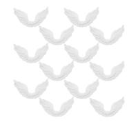 Alas de Ángel Navideñas para Manualidades y Cosplay 12 piezas, blanco | Adorno Colgante Ligero de Plástico, Detalles Realistas, para Árbol de Navidad y Fundas