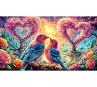 Alas de ángel with Heart Saying I Love You Mom Puzzle de 1000 Piezas - DesaFío edugatoivo diFícil para Adultos Actividad para casa 75x50/1000pcs