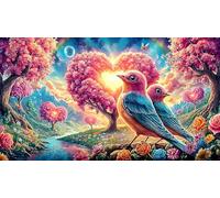 Alas de ángel with Heart Saying I Love You Mom Puzzle de 1000 Piezas para Adultos - Juego edugatoivo & Relajación Decoración de Pared & Regalo 38x52/1000pcs