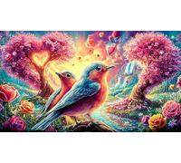 Alas de ángel with Heart Saying I Love You Mom Puzzle de 1000 Piezas para Adultos - Papel Reciclado Regalo Divertido & Juego Familiar Estimulante 38x26/1000pcs