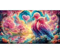 Alas de ángel with Heart Saying I Love You Mom Puzzle de 1000 Piezas para niños - Juego Divertido & Estimulante para Adultos y Familia 38x52/1000pcs