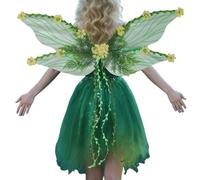 Alas De del Bosque para Mujeres Y Niñas - Accesorios De Disfraces De Alas De Cigarra De 3D con Decoración De Flores Y Hojas | Disfraz De Juego De rol De Fantasía para Fiesta, Cosplay, F