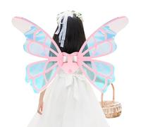 Alas de eléctricas genéricas - 29,53x20,87x3,15 pulgadas Light Up Butterfly Alas | Cosplay Costumes Wing for Kids | Vestido para niñas, función, fiestas, fiestas, transparente, Se