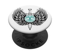 Alas de Espada, árbol Celta, Vikingo, mitología del Guerrero nórdico PopSockets PopGrip Adhesivo