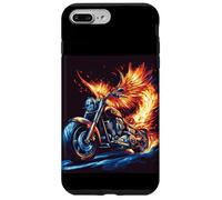 Alas de fénix con Motocicleta Genial para los fanáticos de Freedom Bikes Carcasa para iPhone 7 Plus/8 Plus