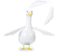 Alas de ganso al aire libre para uso en porche y jardín, construidas con fieltro y alambre de hierro para estabilidad y resistencia a la intemperie