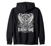Alas de grulla Celestial de Larga Vida Japonesa Mítica Sudadera con Capucha