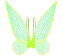 Alas de Hada Duende Elfo Niña Mujer, Alas para Disfraz Hada Niña Mujer, Alas de Hada Niña Adulto, Disfraz Princesa,Alas de Mariposa,Alas de Campanilla (ala Hada Verde Angular)