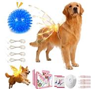 Alas de hadas iluminadas para perros, disfraz de alas brillantes para mascotas con luces LED, viste a tus perros como mariposa, alas iluminadas de hadas del bosque, cachorro de cosplay de Navidad para