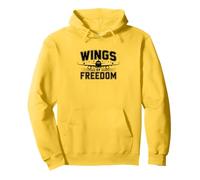 Alas De La Libertad Avión Volar Aviación Aviación Entusiasta Sudadera con Capucha