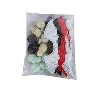 Alas de murciélago de tela para Halloween, disfraz de perro y gato, pajarita tipo calavera para mochilas, festivales