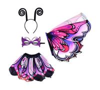 Alas de traje de hadas - Flexible con Hairband | Alas de disfraz de mariposa y vestido | For Stage Character Challenge Festive Evento Halloween Masquerade Photography Birthday