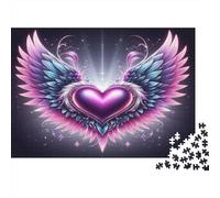 Alas del ángel púrpura 1000 Piezas Stock De Cartas Premium Rompecabezas De Bricolaje Coleccionistas Entrenamiento Cerebral Decoración De Paredes 52x38cm/1000pcs