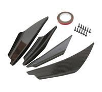 Alas Faldón Lateral Alerón De Coche Universal Canard Fibra De Carbono ABS Parachoques Delantero Divisor De Labios Protector De Arañazos 4 Uds