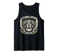 Alas metálicas Catahoula Leopard Mom Biker Cool Dog Mom Retro Camiseta sin Mangas